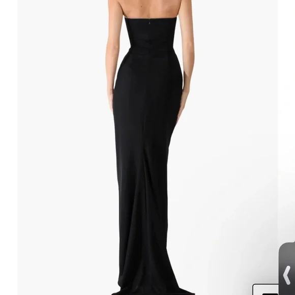 NWT Mother of All Amaya Elegant Black Strapless Maxi Evening Gown Size S - Picture 6 of 7